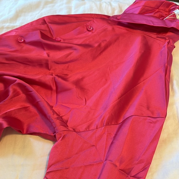 Chigant Women's Blouse Satin Silk Shirts Button Down Shirts Casual Loose - Picture 4 of 5